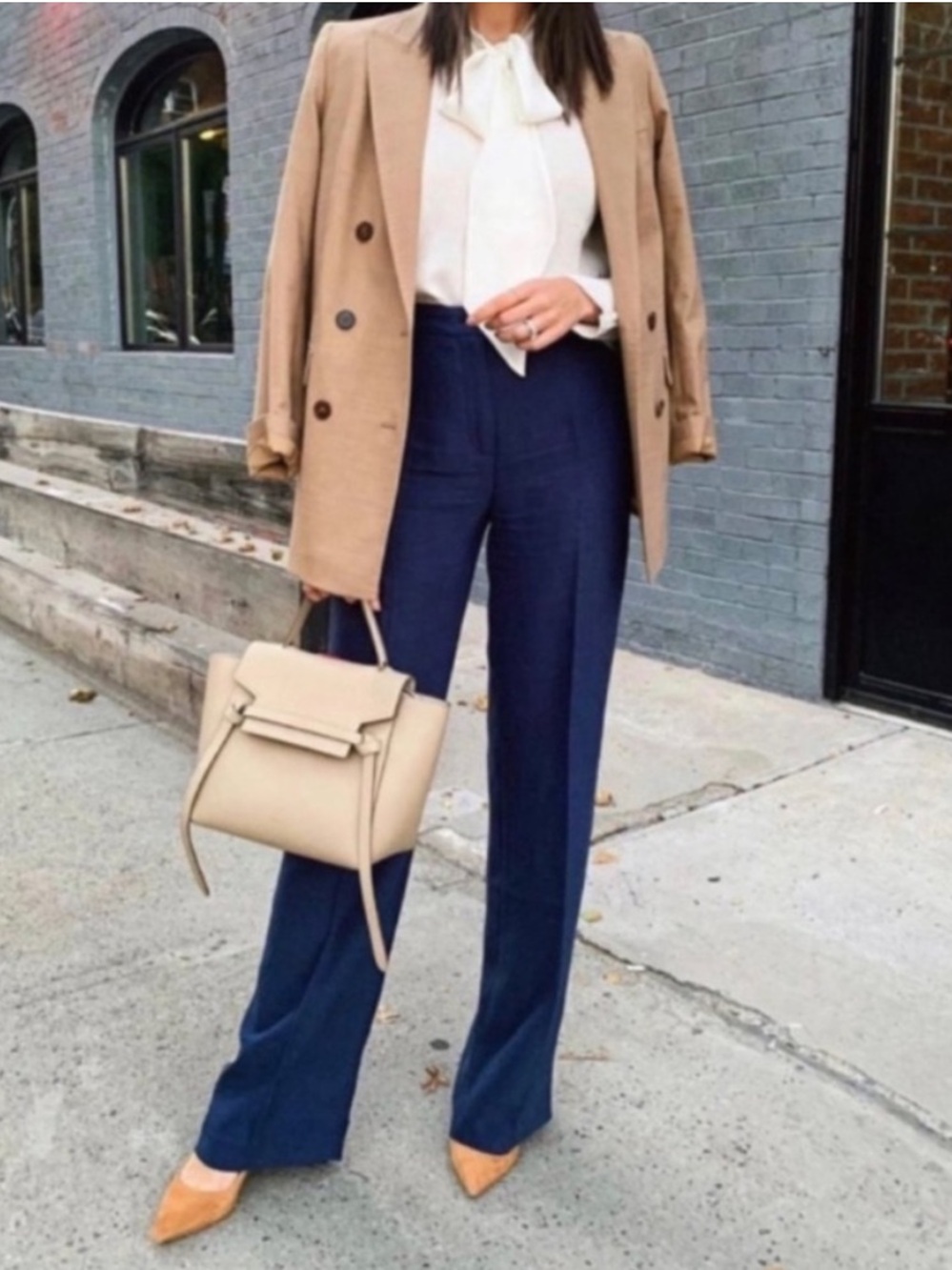 Sezane Martin Linen Slub Textured Wide Leg High Rise